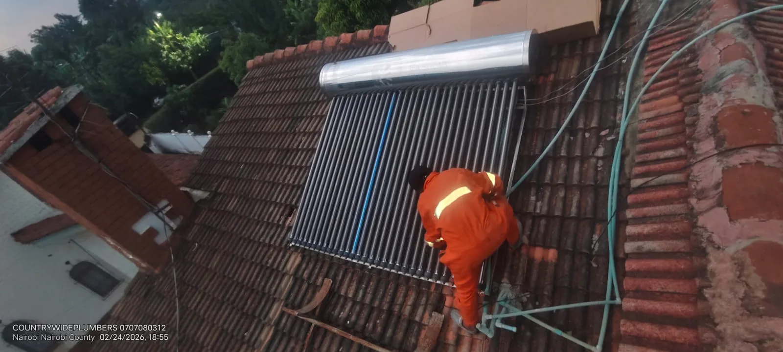 Solar water heater installation Nairobi